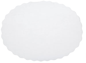 Hoffmaster 327136 Scalloped Oval Wastebasket Liner, 9-1/2" Length x 7" Width, White (Case of 2000)