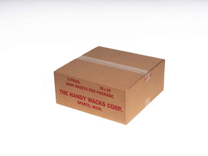 Handy Wacks Blue Check Flat Deli Paper, 15 x 15 inch - 1000 per pack - 3 packs per case.