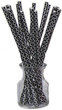 Load image into Gallery viewer, Hoffmaster Cocktail Straw Black Chevron, S!mply Baked 5-1/2", Pack of 500
