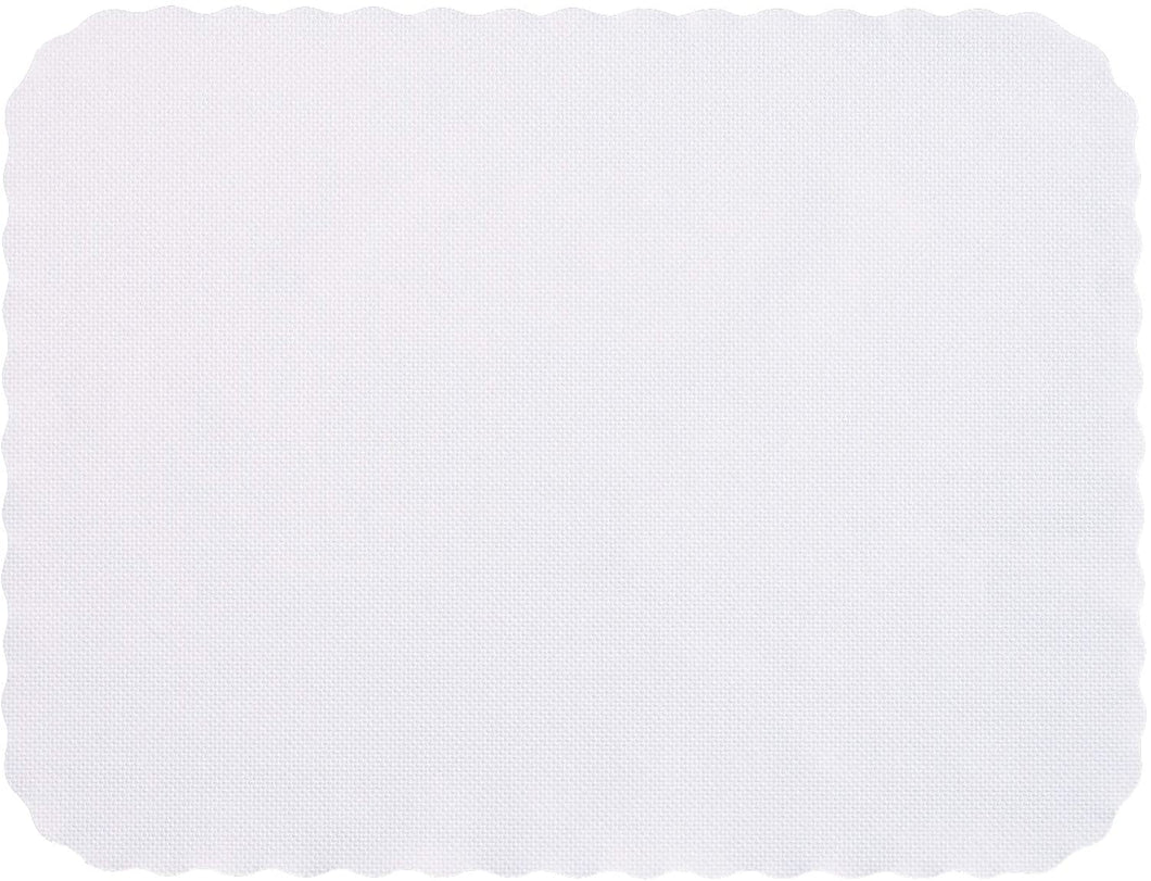 Hoffmaster Knurl Embossed Scalloped Edge Traymat, 12-3/4