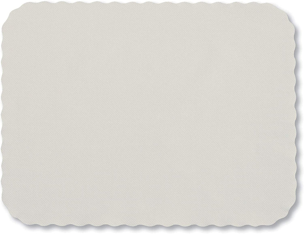 Hoffmaster Knurl Embossed Groundwood Scalloped Edge Traymat, 12.75