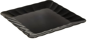 Carlisle 792603 Displayware Melamine Square Medium Scalloped Platter, Black