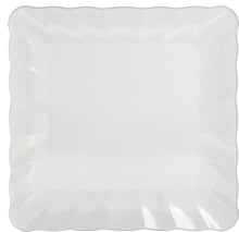 Load image into Gallery viewer, Carlisle 792602 Displayware Melamine Square Medium Scalloped Platter, White
