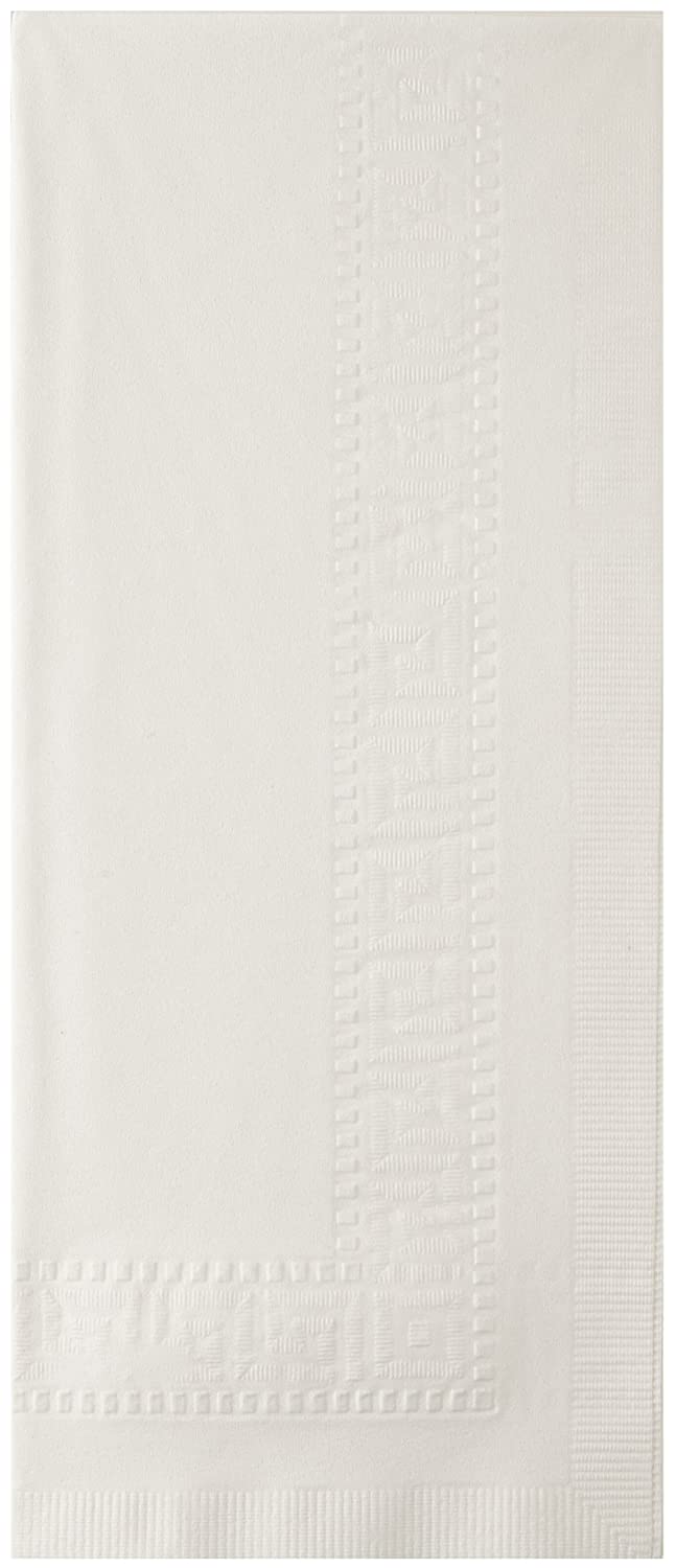 Hoffmaster 010001 Premium Dinner Napkin, Greek Key Embossed, 4-Ply, 1/8 Fold, 20