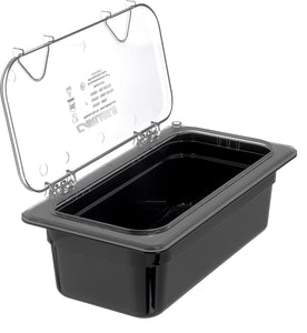 Carlisle 10278Z07 EZ Access Hinged Lid with Handle, Third Size, Clear