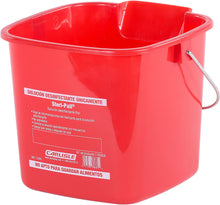 Load image into Gallery viewer, Carlisle 1182805 Square Steri Pail, 3 Quart, 5.75&quot; Height, 6.75&quot; Width, 6.75&quot; Length, Polyethylene (HDPE), Red (Pack of 12)
