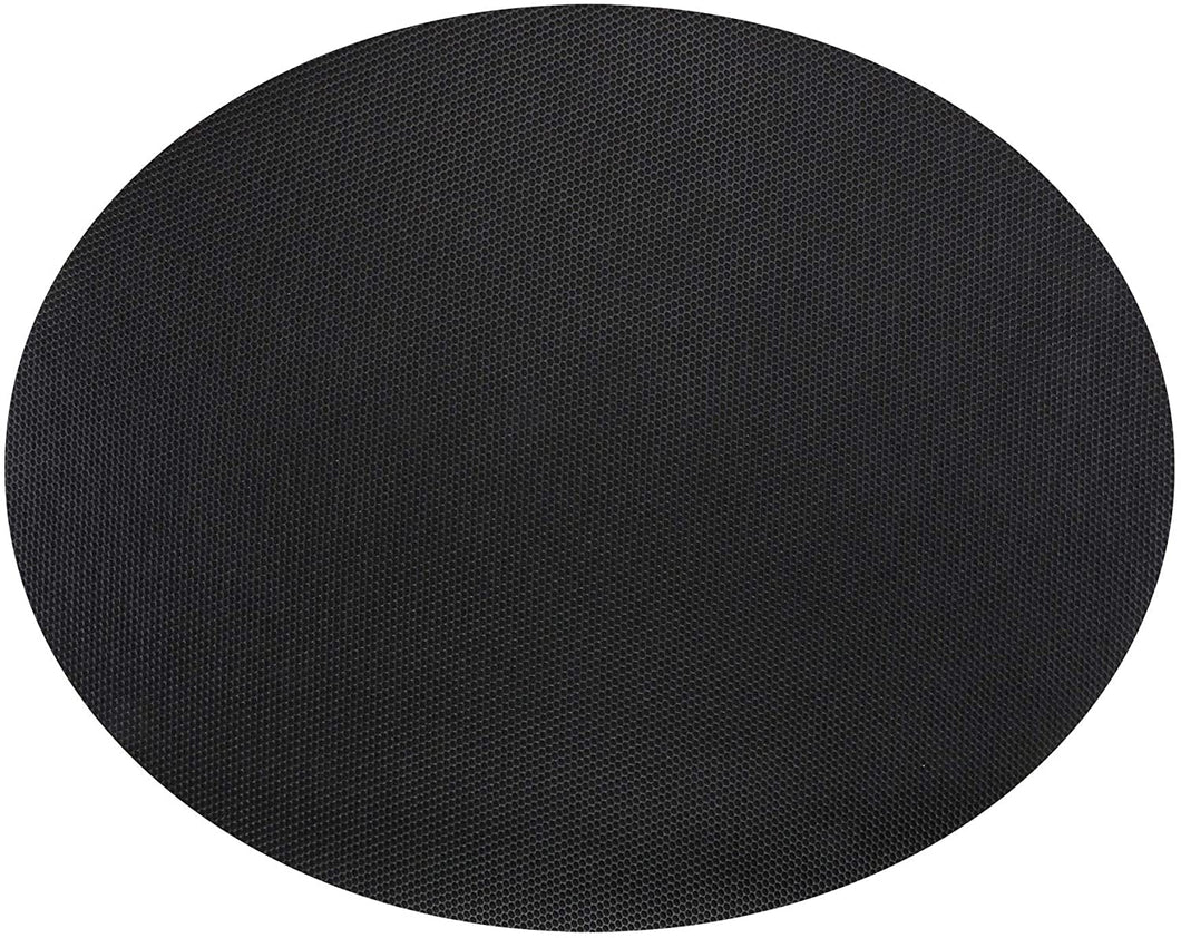 Hoffmaster Black Spunbond Traymat, Oval, Pebble Embossed Pattern, 19