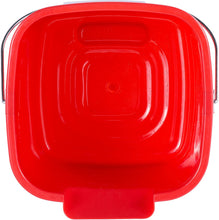 Load image into Gallery viewer, Carlisle 1182805 Square Steri Pail, 3 Quart, 5.75&quot; Height, 6.75&quot; Width, 6.75&quot; Length, Polyethylene (HDPE), Red (Pack of 12)
