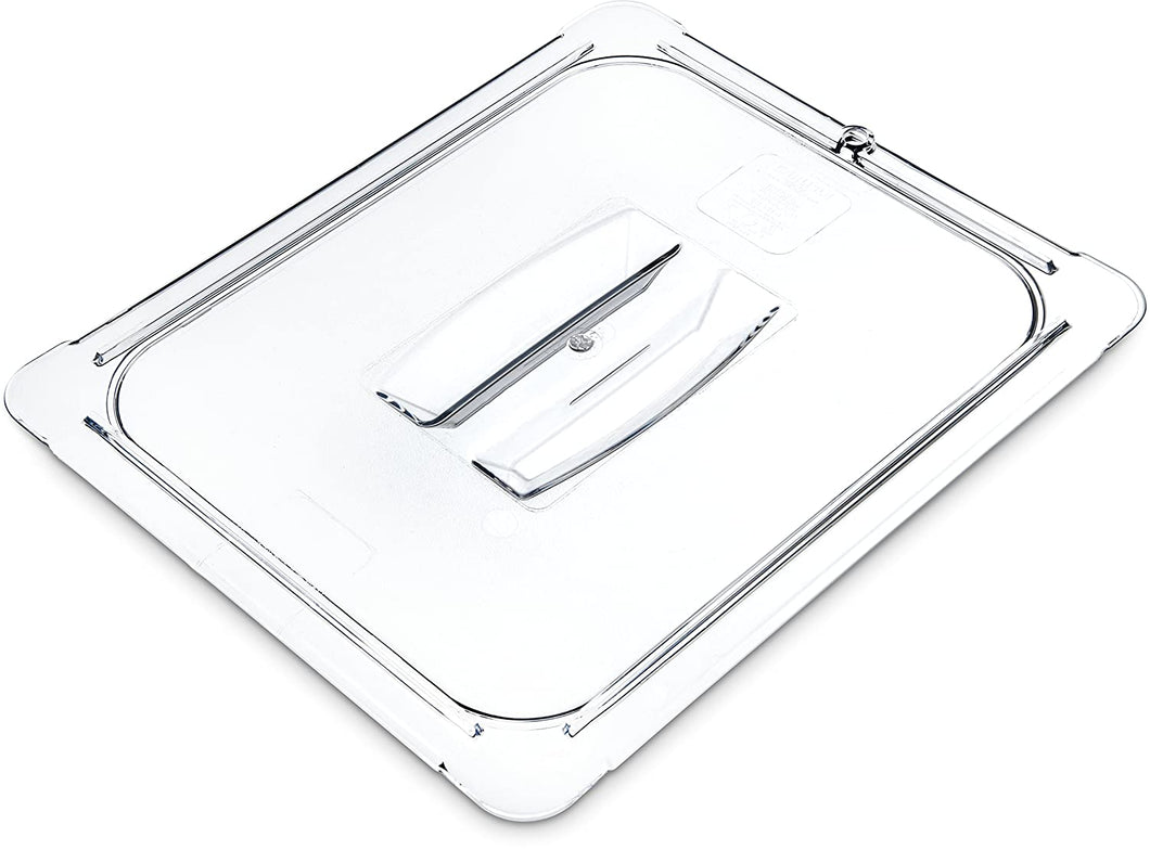 Carlisle 10230U07 StorPlus Half Size Polycarbonate Universal Handled Food Pan Lid, Clear