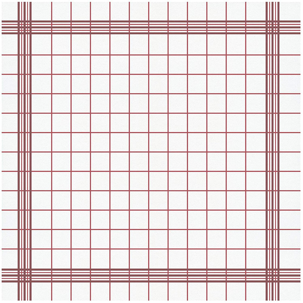 Hoffmaster Red Plaid Dishtowel FashnPoint Printed Flat Pack, Ultra Ply, 15 1/2