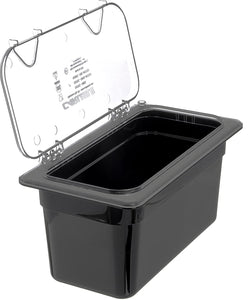 Carlisle 10278Z07 EZ Access Hinged Lid with Handle, Third Size, Clear