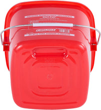 Load image into Gallery viewer, Carlisle 1182805 Square Steri Pail, 3 Quart, 5.75&quot; Height, 6.75&quot; Width, 6.75&quot; Length, Polyethylene (HDPE), Red (Pack of 12)
