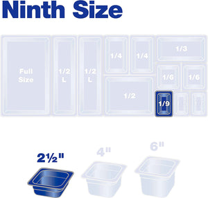 Carlisle 7068630 StorPlus Ninth Size Polypropylene Food Pan, 2.5" Deep, Translucent