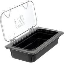 Load image into Gallery viewer, Carlisle 10278Z07 EZ Access Hinged Lid with Handle, Third Size, Clear
