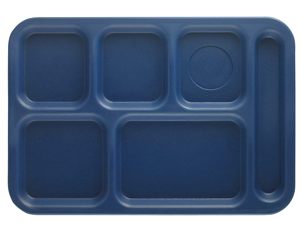 Cambro PS1014186 Textured Penny-Saver School Tray, 6-Compartment, 10