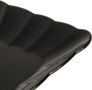 Carlisle 792403 Displayware Melamine Square Small Scalloped Platter, Black