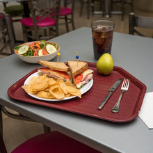 Load image into Gallery viewer, Carlisle CT1713TR61 Café Trapezoid Plastic Cafeteria/Fast Food Tray, 18&quot; x 14&quot;, Burgundy
