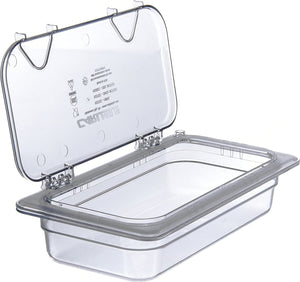 Carlisle 10278Z07 EZ Access Hinged Lid with Handle, Third Size, Clear