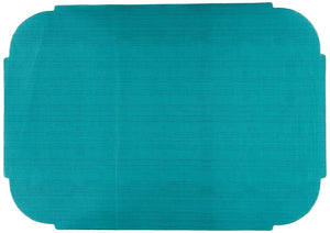 Hoffmaster 309001 Linenized Bond Placemat, 14" Length x 9-3/4" Width, Tiffany Cut, Teal (Case of 1000)