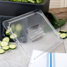 Load image into Gallery viewer, Carlisle 10230U07 StorPlus Half Size Polycarbonate Universal Handled Food Pan Lid, Clear
